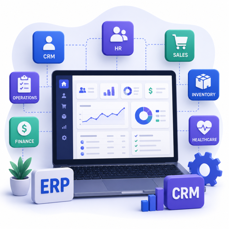 ERP and CRM software solutions for business management
