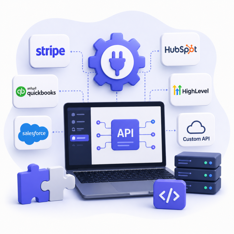 API and system integration with Stripe, Salesforce and HubSpot